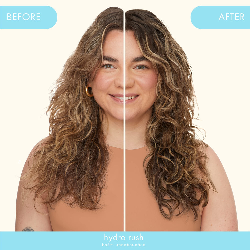Amika trial set held in hand illustrating compact, travel-friendly sizes