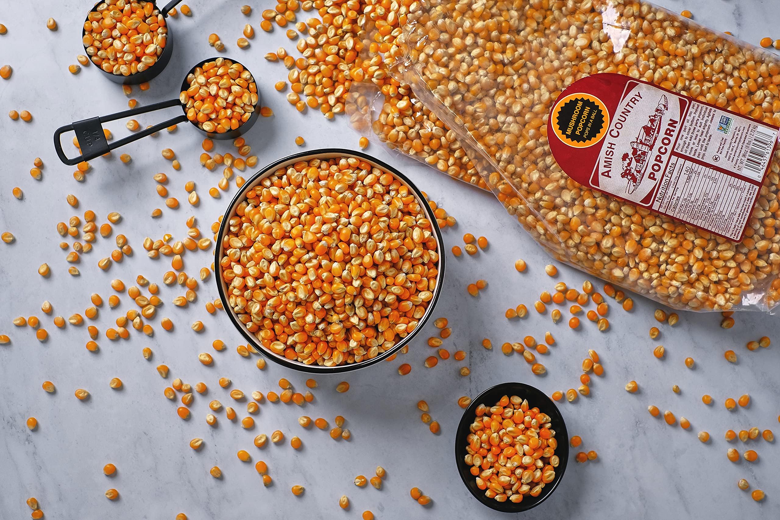 Amish Country Popcorn being popped on stovetop showing reliable home popping