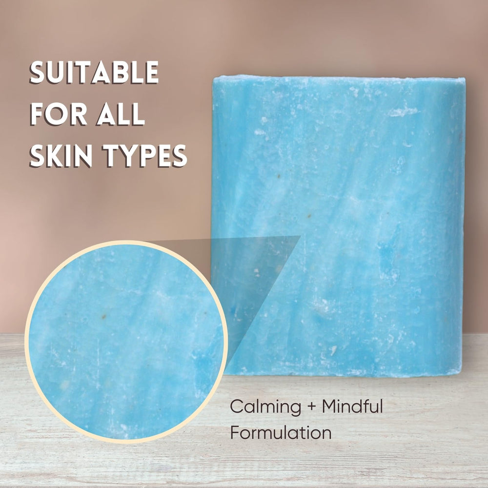 Amish Farms soap on bathroom counter in use for everyday gentle cleansing
