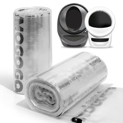 AMOGOGOPET front packaging displaying 50 transparent liners and compatibility
