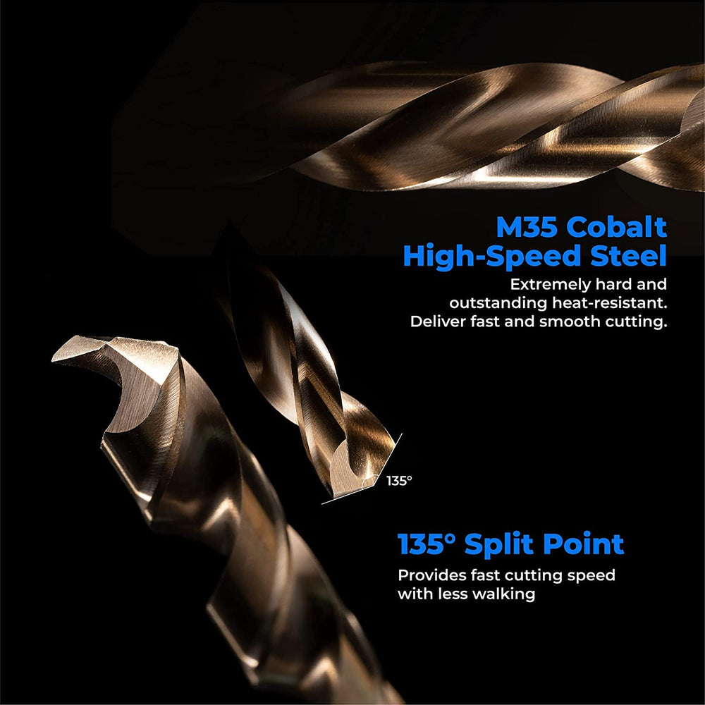 amoolo close-up of 135° split point tip for reduced walking and accuracy