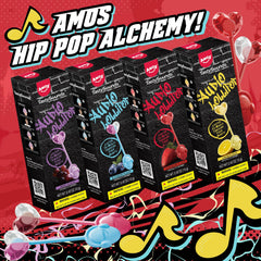 Amos TastySounds assorted fruit flavors displayed emphasizing variety benefit