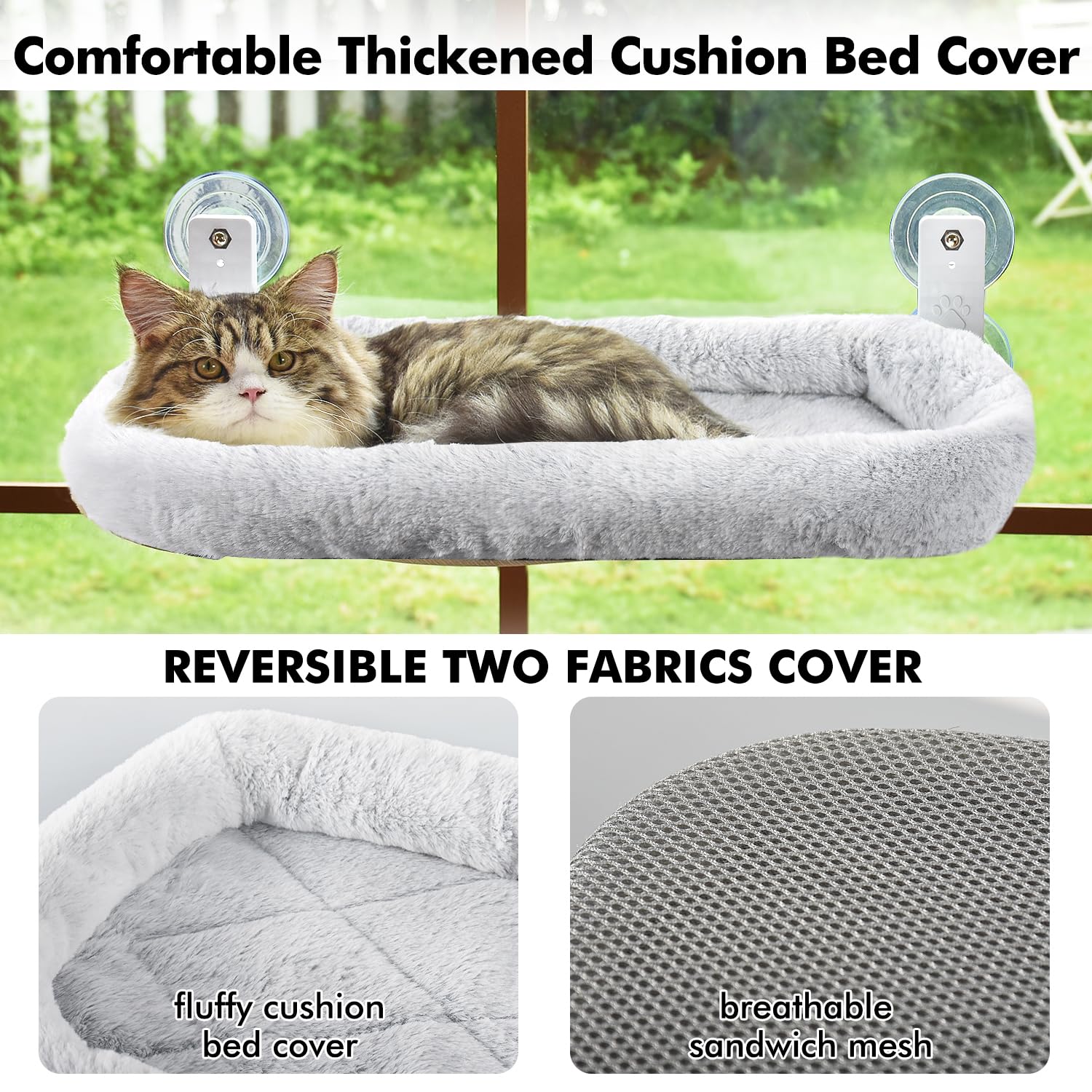 AMOSIJOY folded position near blinds showing space-saving convenience benefit