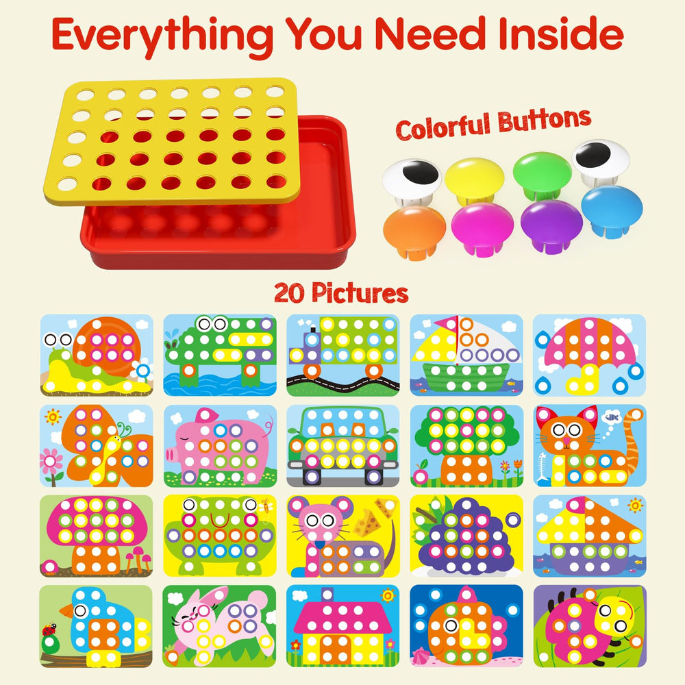 AMOSTING array of pattern cards laid out, demonstrates guided learning options