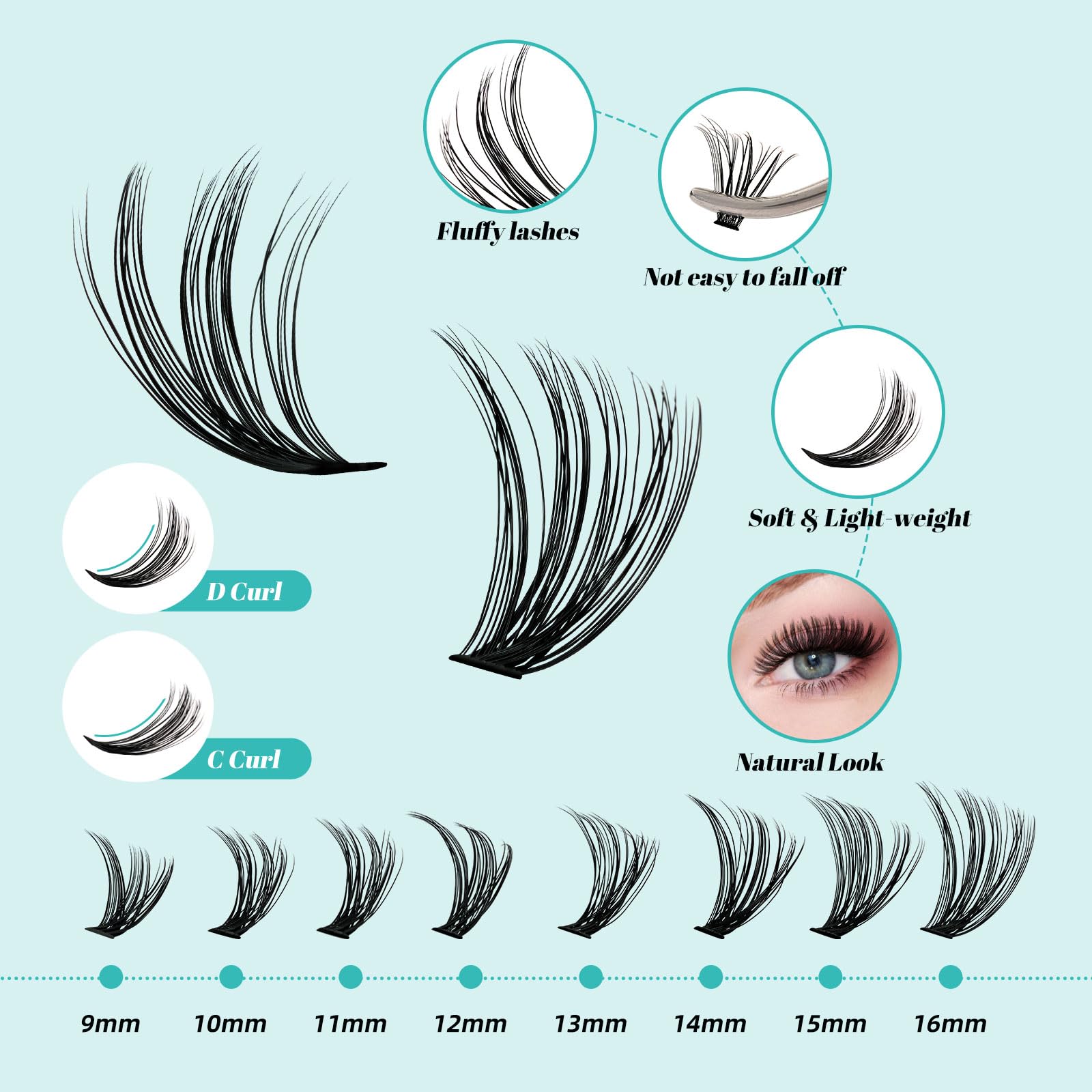 AMZGIRL LASH step-by-step application scene showing easy DIY placement