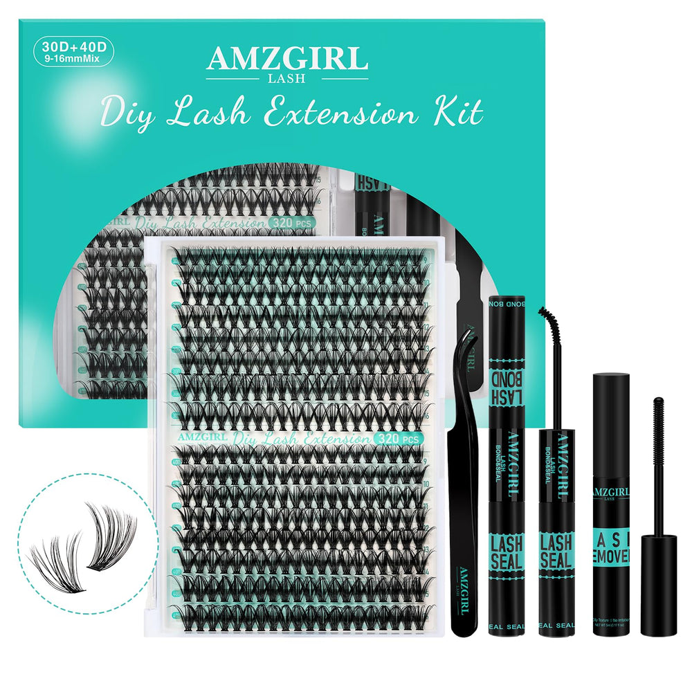 AMZGIRL LASH front packaging showing kit components and benefits