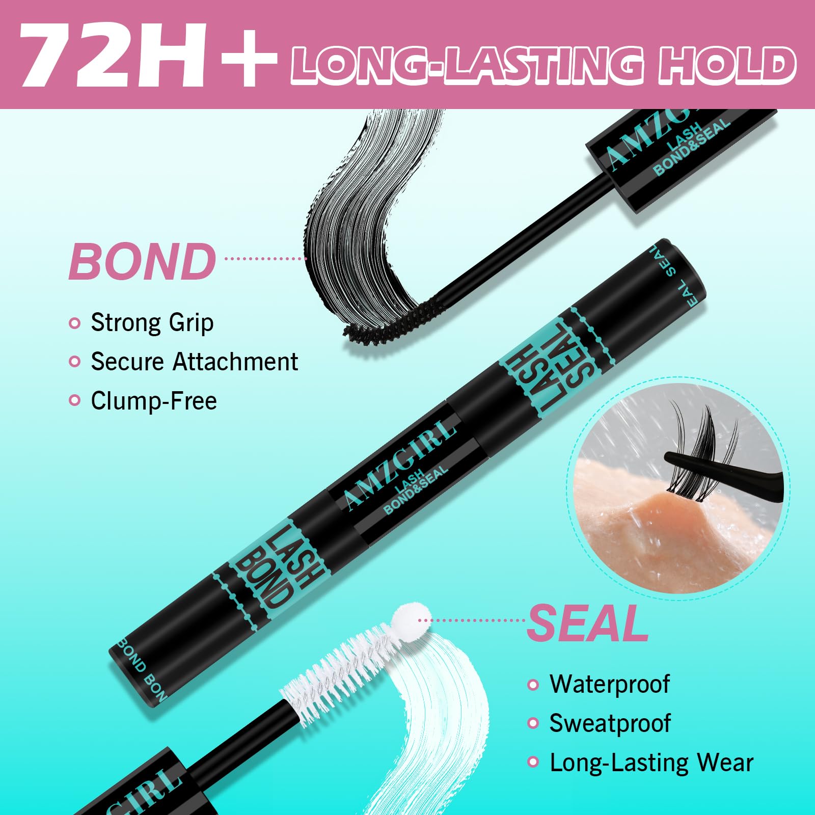 AMZGIRL tweezer applicator placing a cluster for precise placement