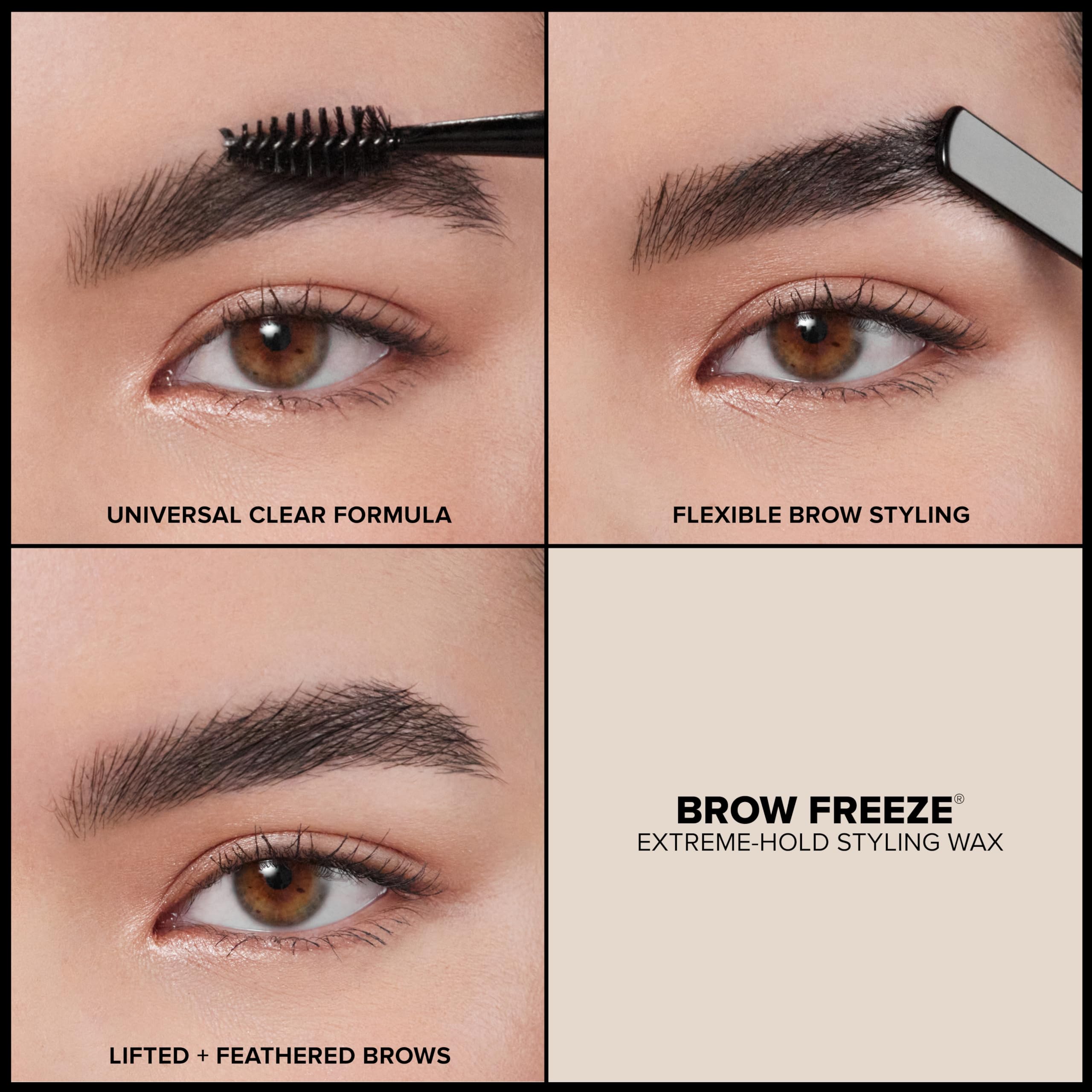 Anastasia Beverly Hills Brow Freeze in a makeup bag lifestyle shows easy everyday portability