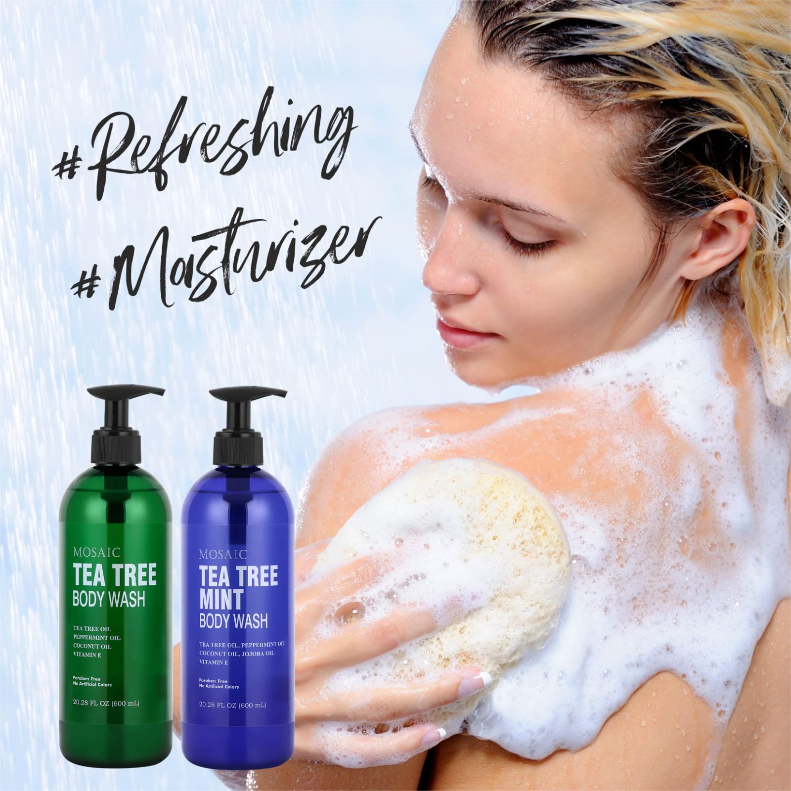 AnatoliaDaphne in shower lifestyle image conveying post-workout freshness and odor control