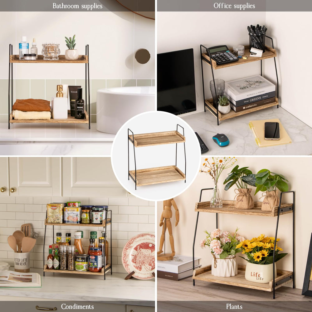 ANBOXIT styled on kitchen counter with plants showing attractive organization benefit