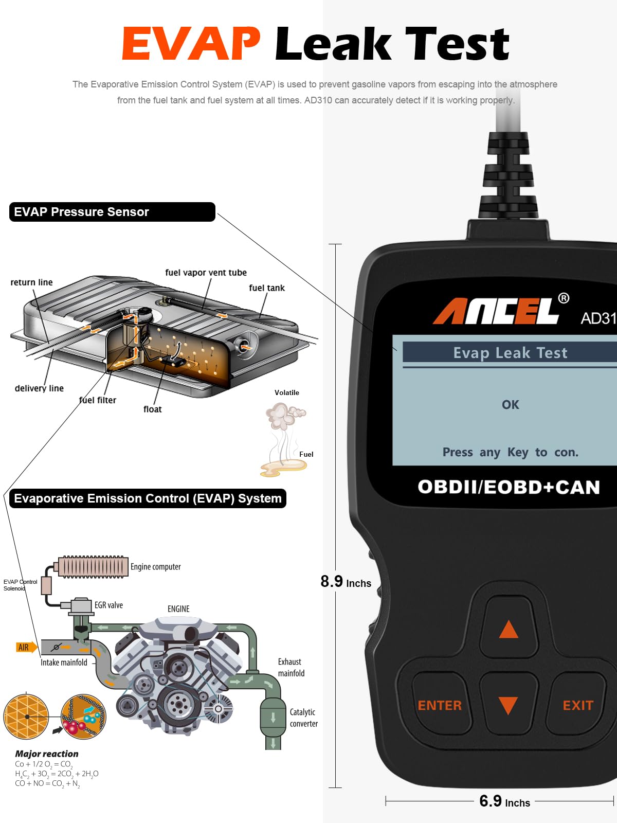ANCEL AD310 held in hand showing compact size for convenient transport