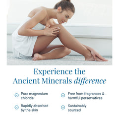 Ancient Minerals application on forearm showing easy-to-use spray for targeted coverage