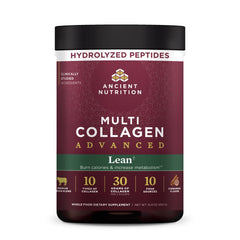 Ancient Nutrition front packaging showing cinnamon-flavored Lean collagen benefits