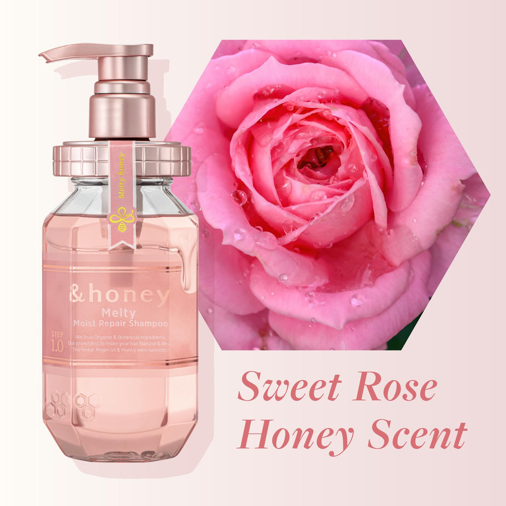 & Honey conditioner cream texture with glossy finish showing smoothing performance benefits