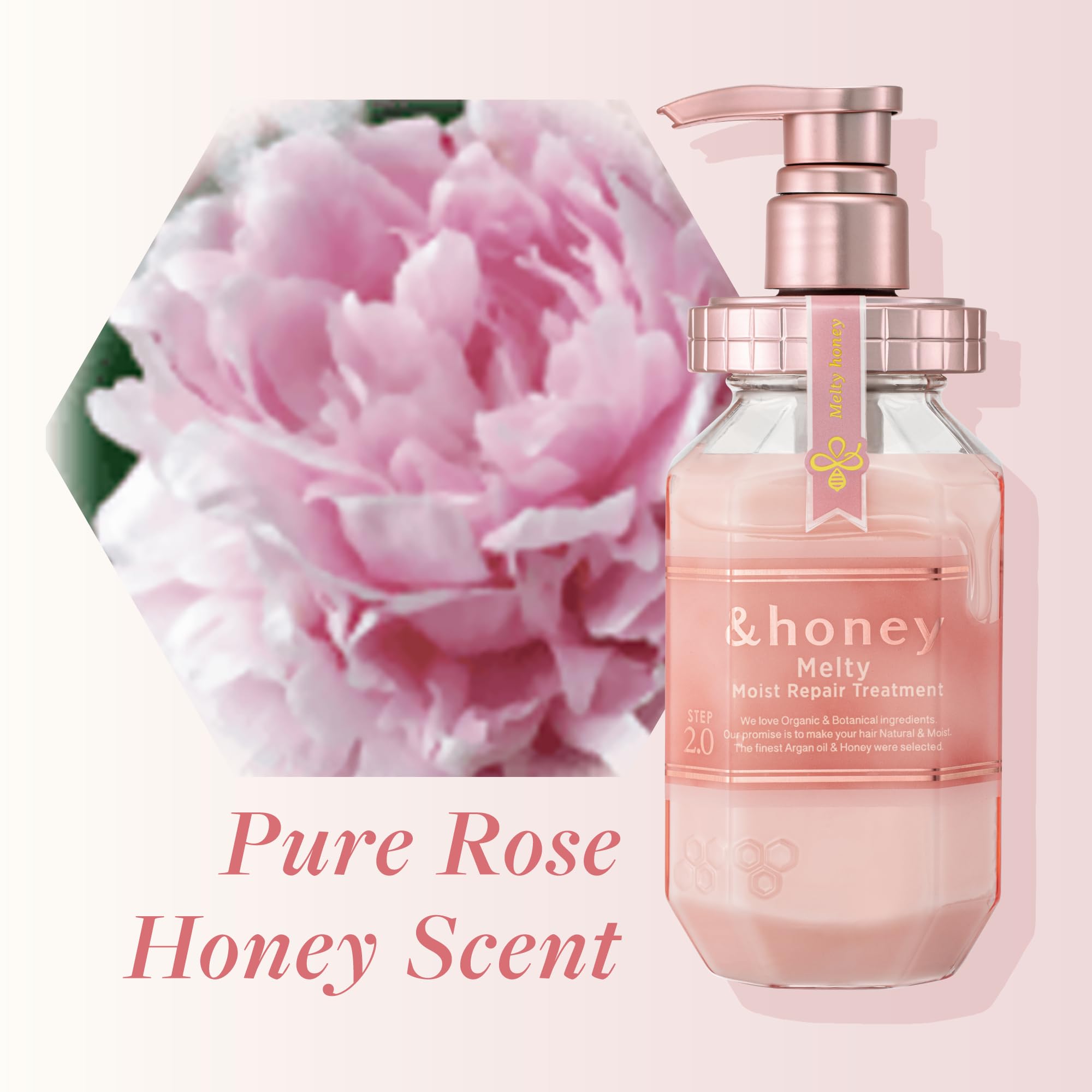 & Honey shampoo cream texture displayed to show gentle sulfate-free lathering benefits