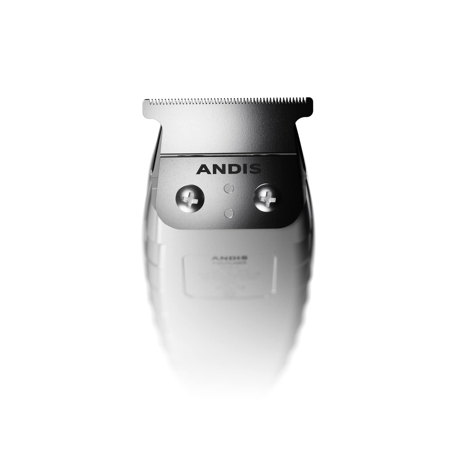 Andis T-Outliner blade close-up highlighting durable carbon finish benefit