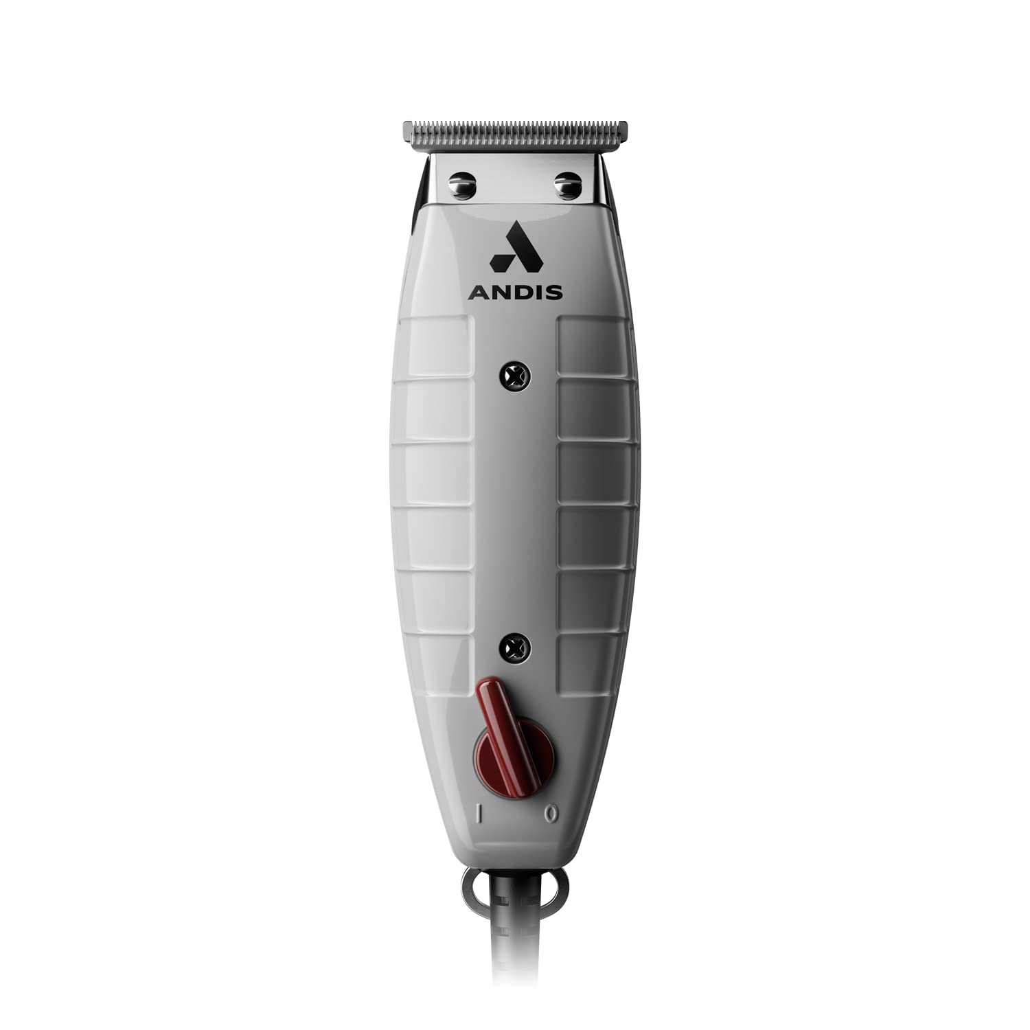 Andis T-Outliner front view showing slim body and control benefit