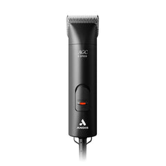 Andis UltraEdge front view showing controls and sturdy frame for reliable grooming