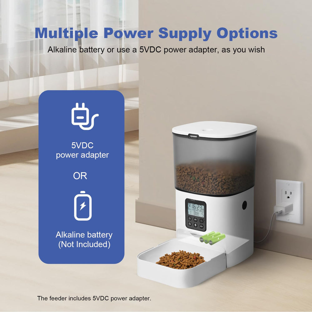 ANDOLL HOME close-up of kibble flowing through anti-jam mechanism, steady discharge