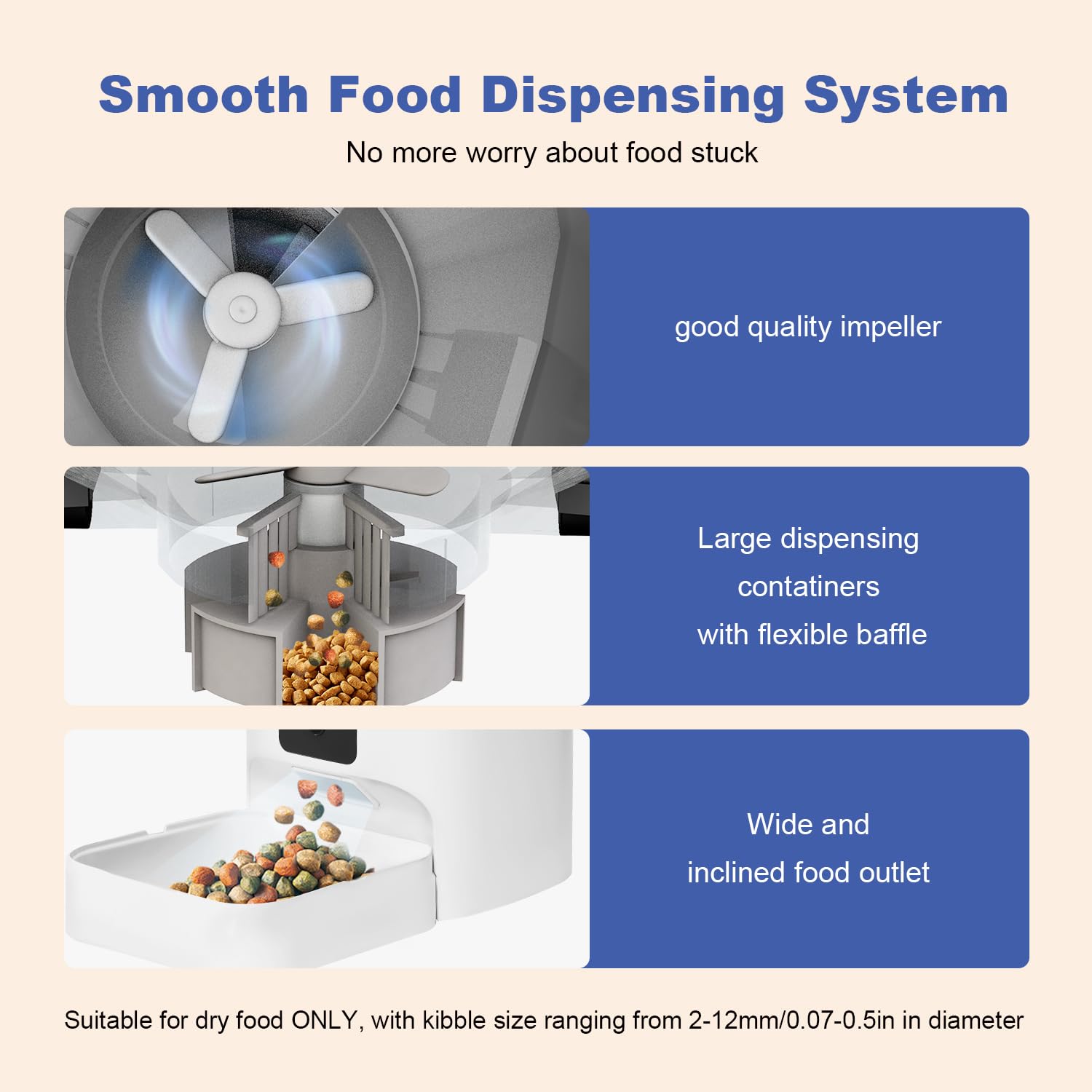 ANDOLL HOME feeder placed in kitchen with cat eating, convenient hands-free feeding