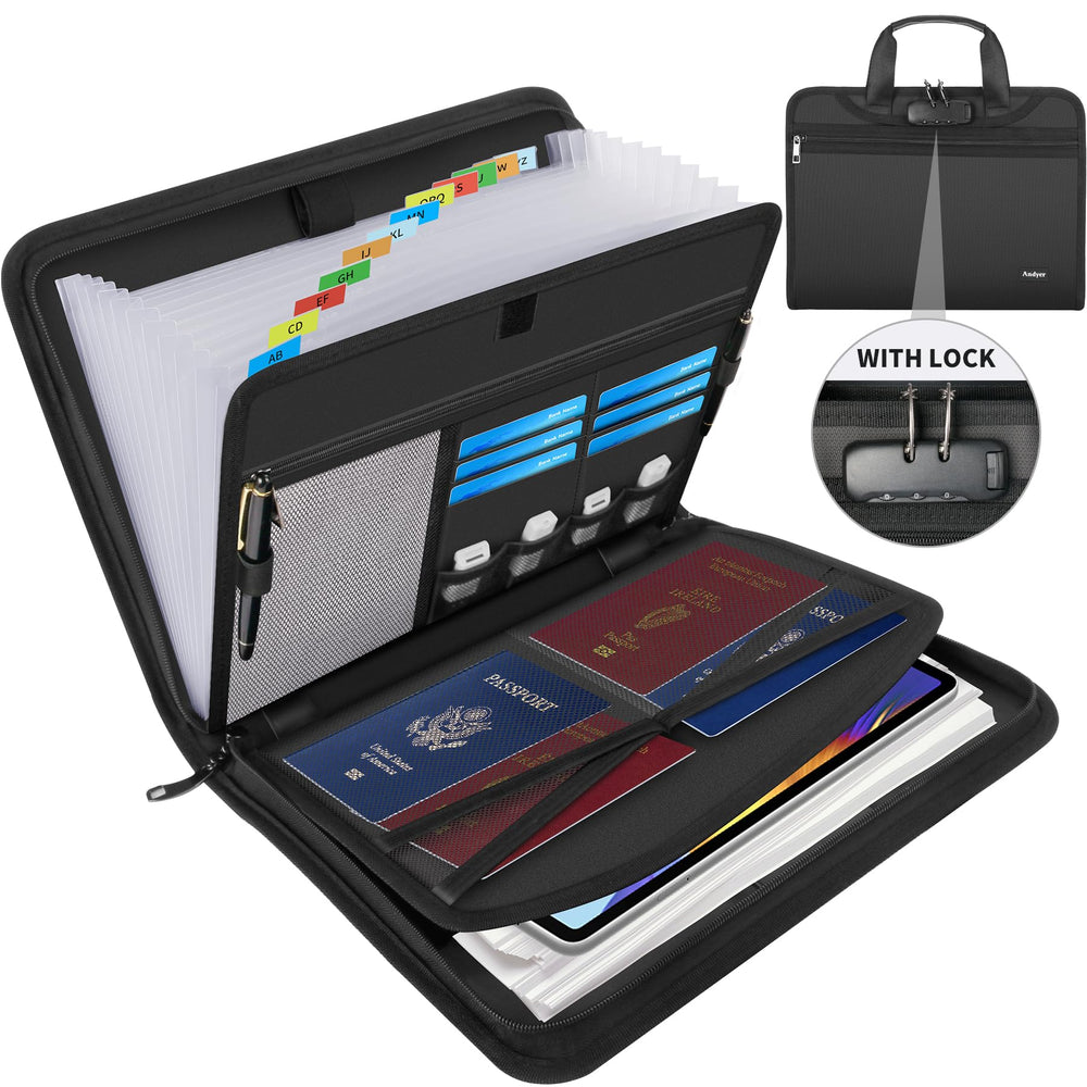 andyer front view closed showing secure carry handle and lock benefit protection