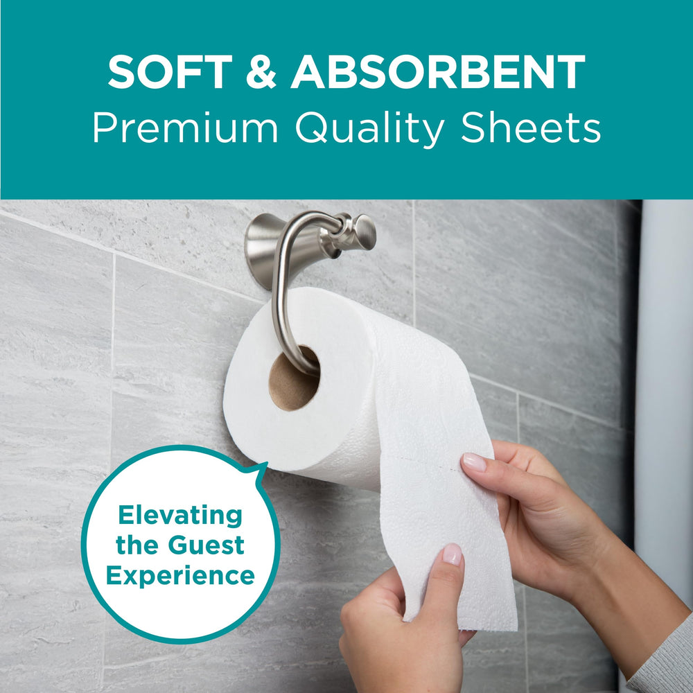 Angel Soft Professional stacked rolls in storage saving space and time