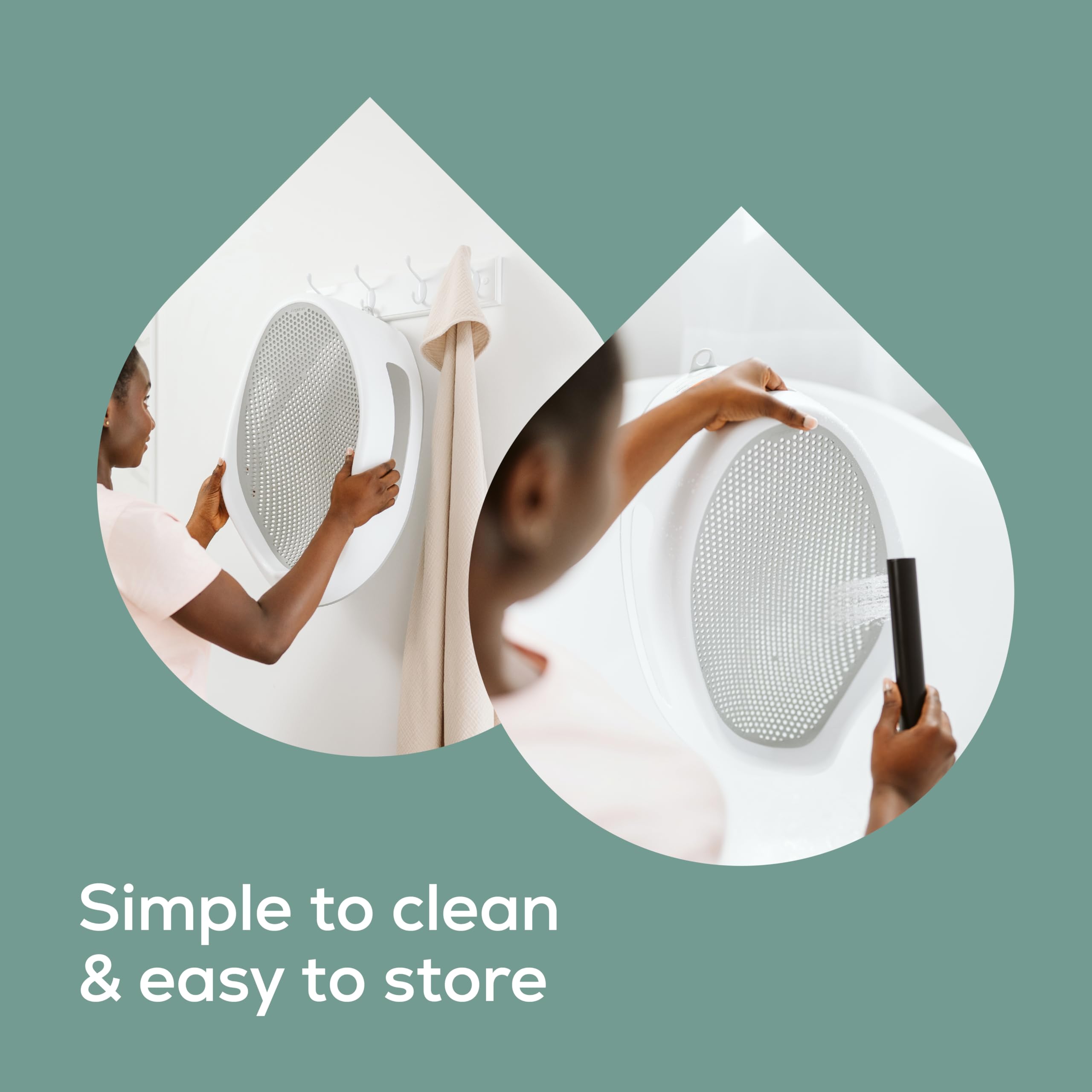 Angelcare bundle set on bathtub rim illustrating easy-access convenience