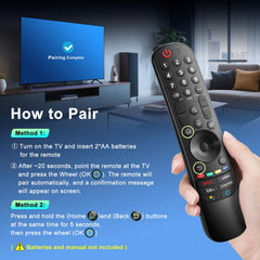Angrox remote pointing at TV screen, precise cursor navigation benefit