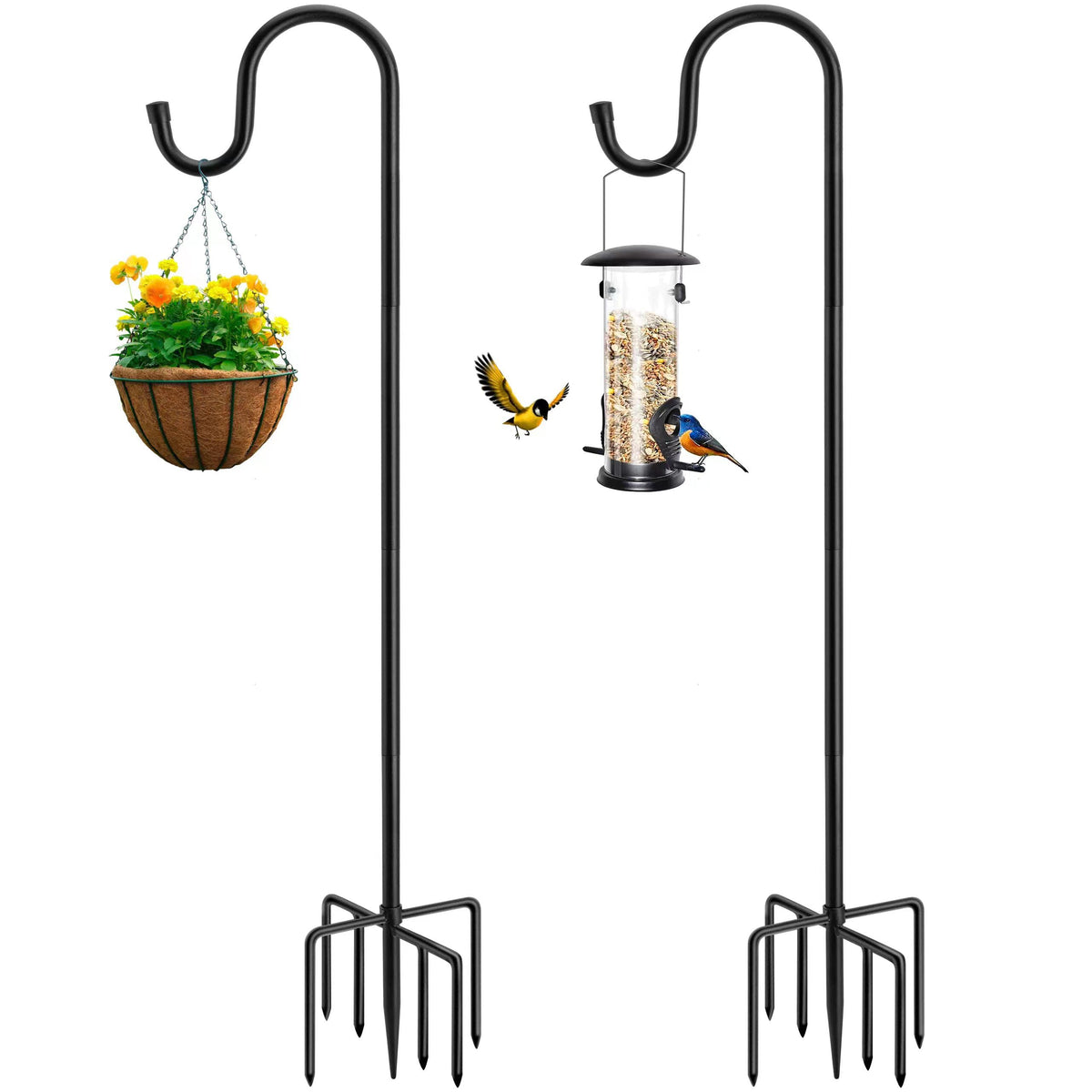 ANIDEER full assembled shepherds hook showing stable support and outdoor use