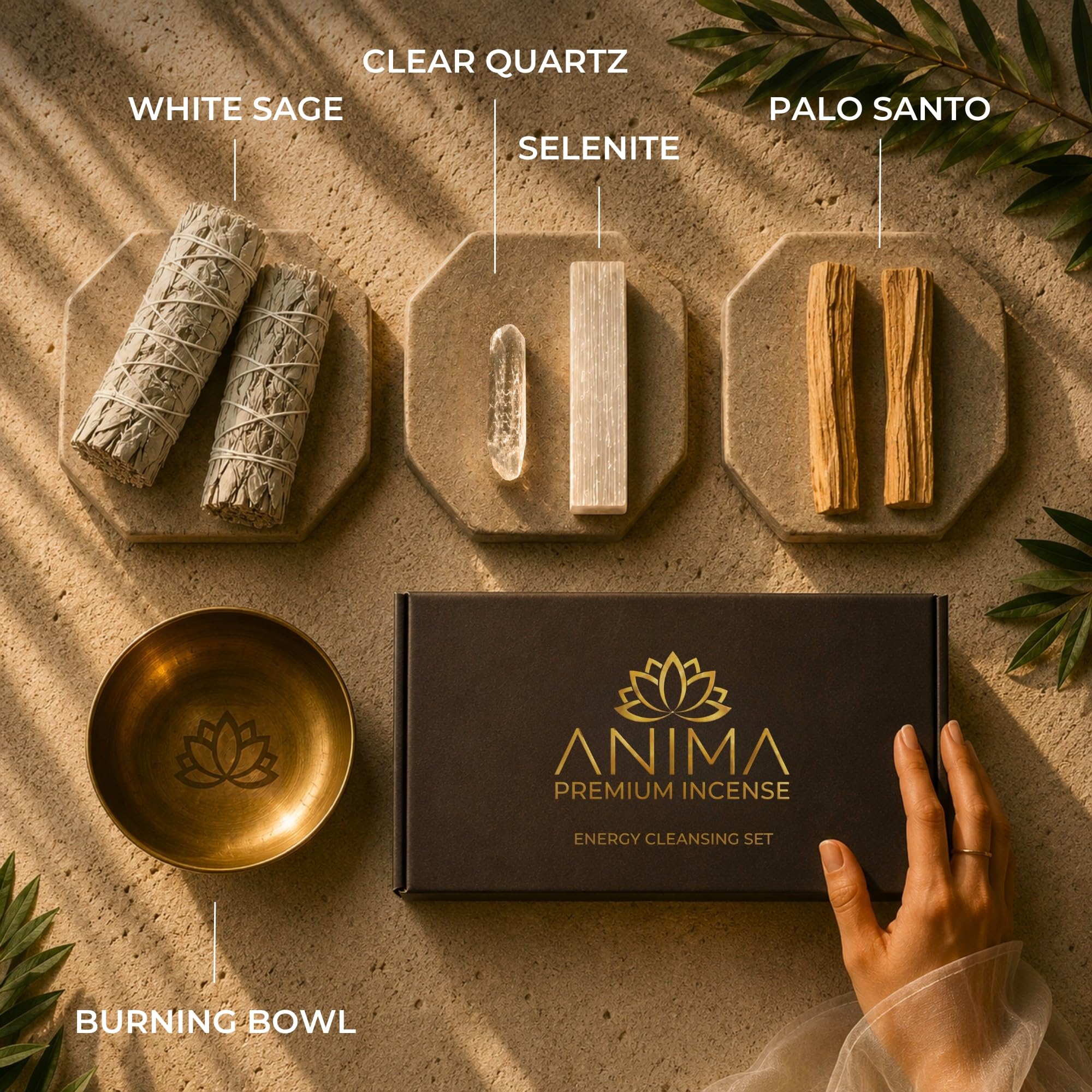 Anima white sage close-up showing texture and natural authenticity