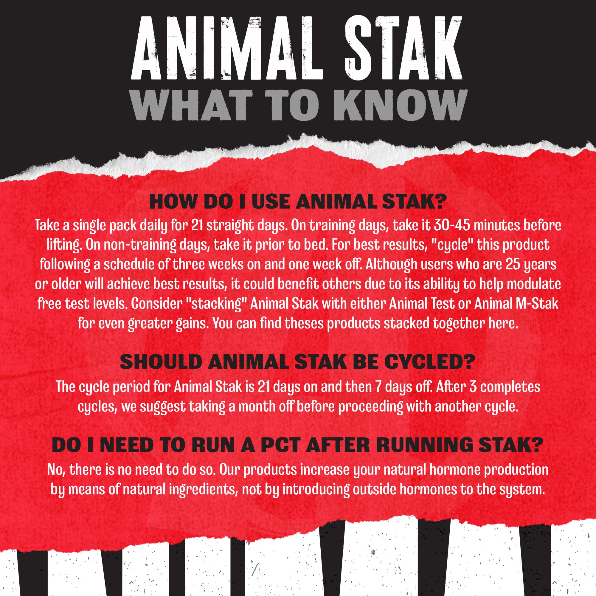 Raw ingredient selection near Animal Stak package featuring botanicals that support hormonal balance