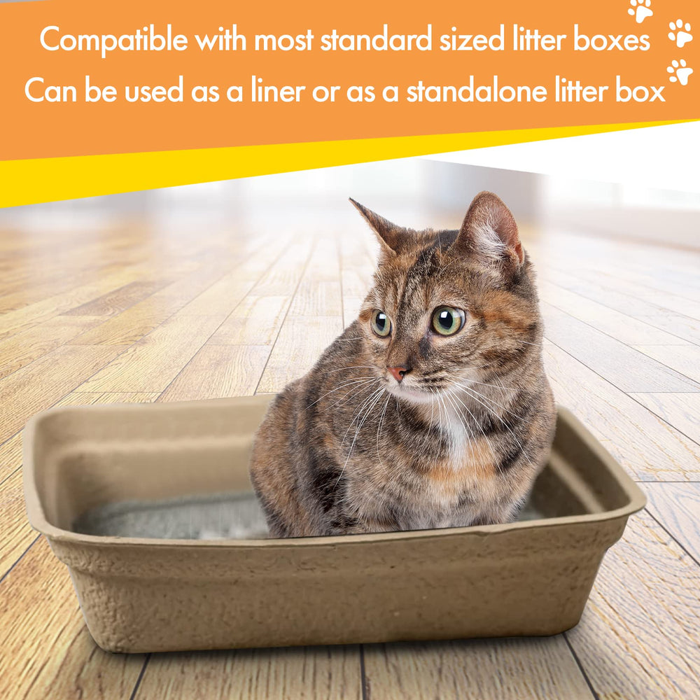 Animaru disposable litter box in a home setting demonstrating easy setup and quick cleanup benefit