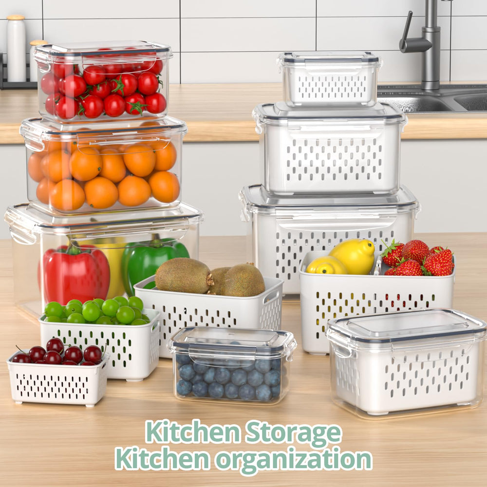 Anysig in-fridge lifestyle use with fresh fruit organized and visible