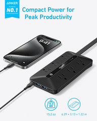 Anker close-up of USB-A and USB-C ports highlighting fast convenient charging