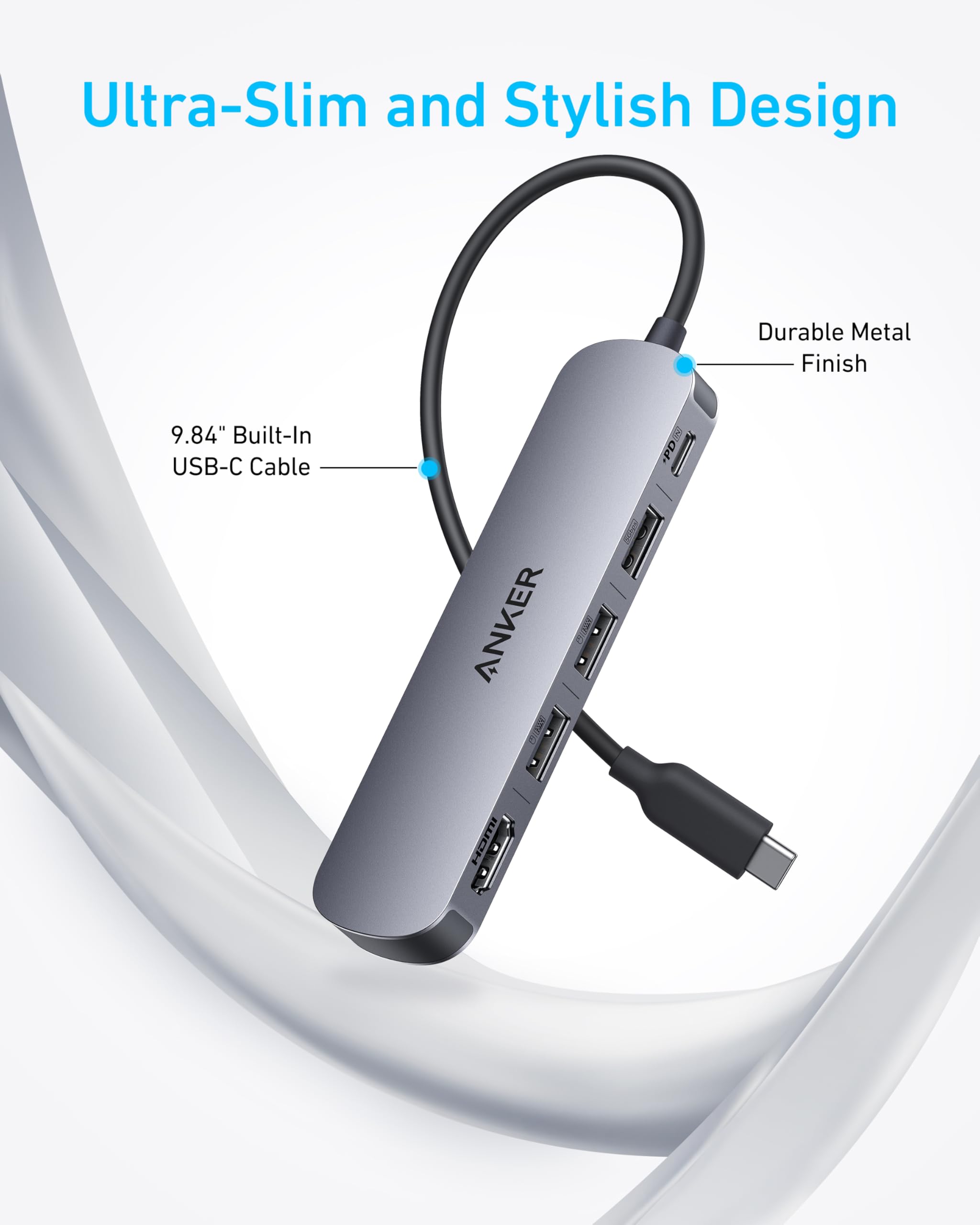 Anker hub in a tidy desk lifestyle setup demonstrating productivity boost