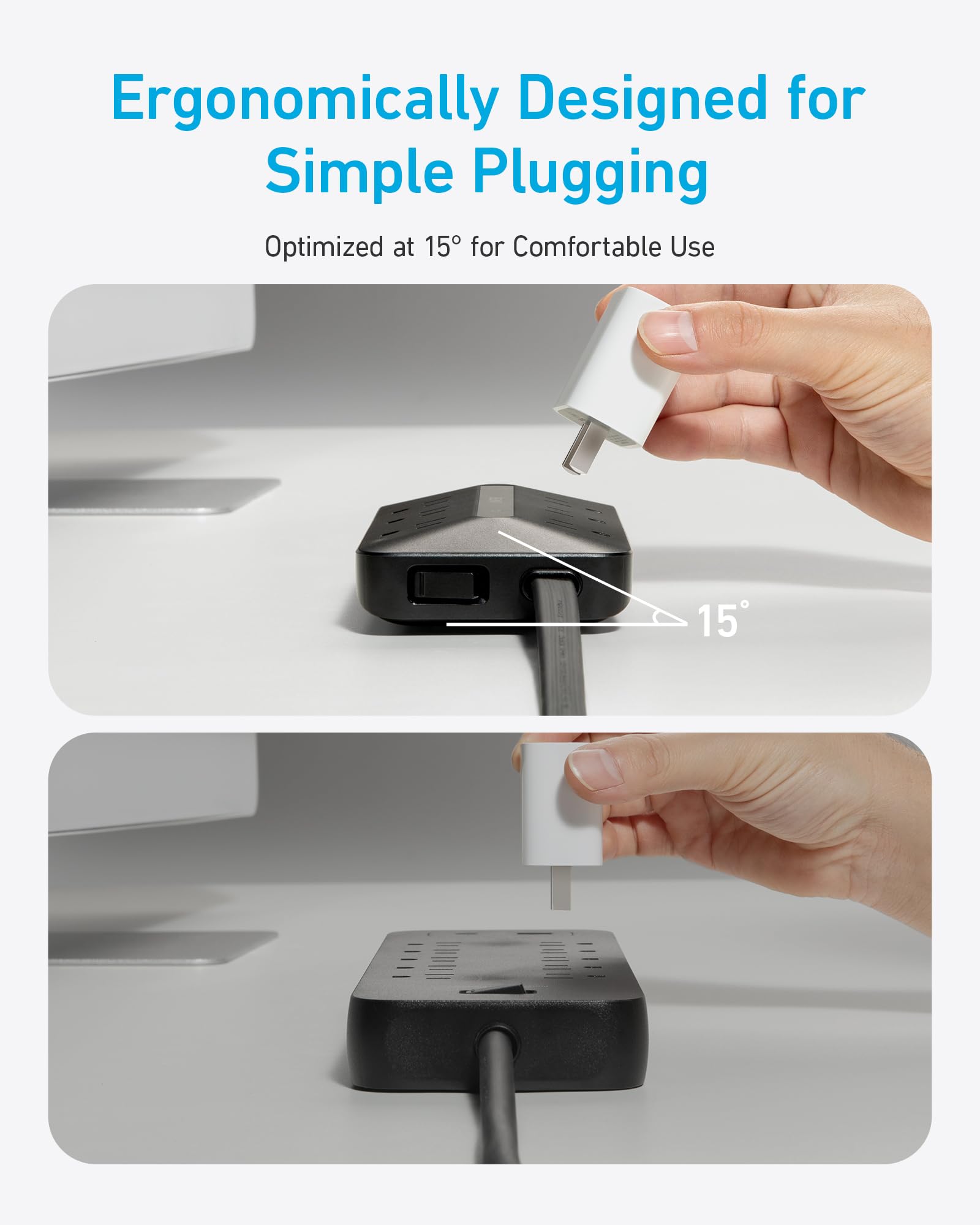 Anker folded storage view showing slim, foldable body for tidy organization