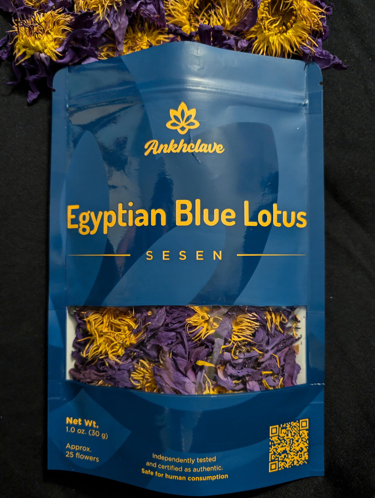 Ankhclave front packaging 1oz bag showing product benefits