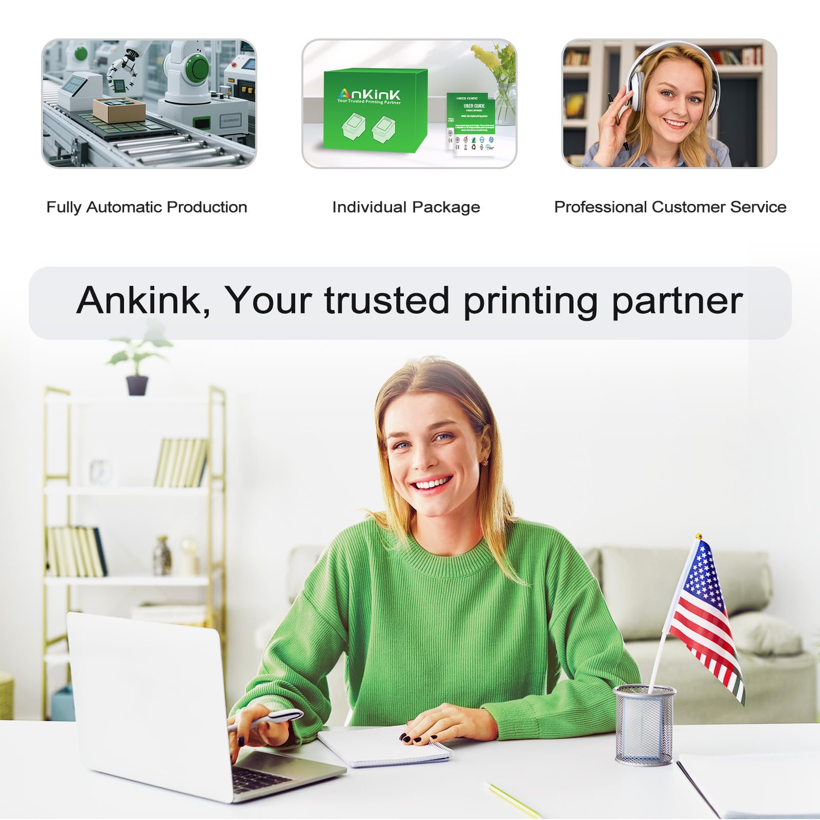 Ankink cartridge beside ruler showing scale for accurate size expectation
