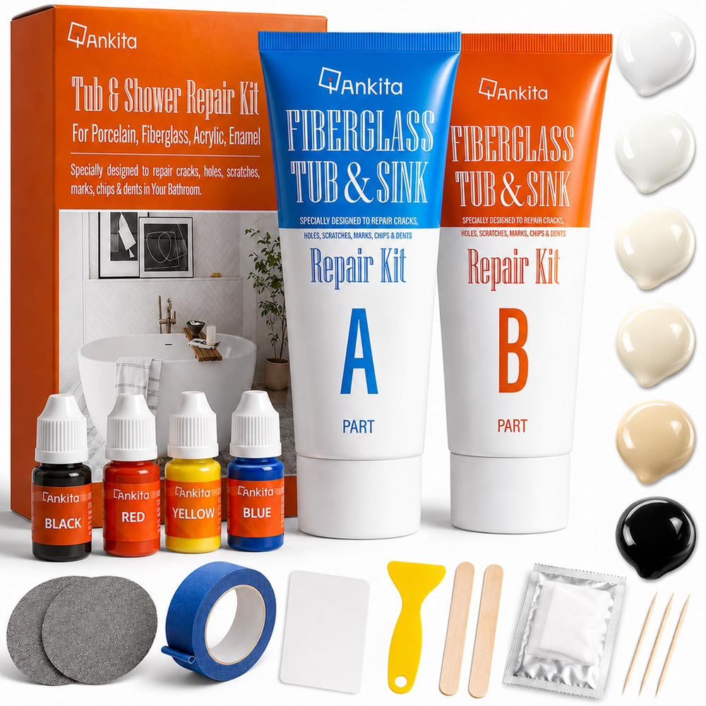Ankita kit front packaging showing included paste and pigments for fast repairs