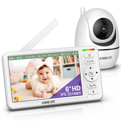 ANMEATE front display showing 6 inch IPS screen and clear baby image for comfortable viewing