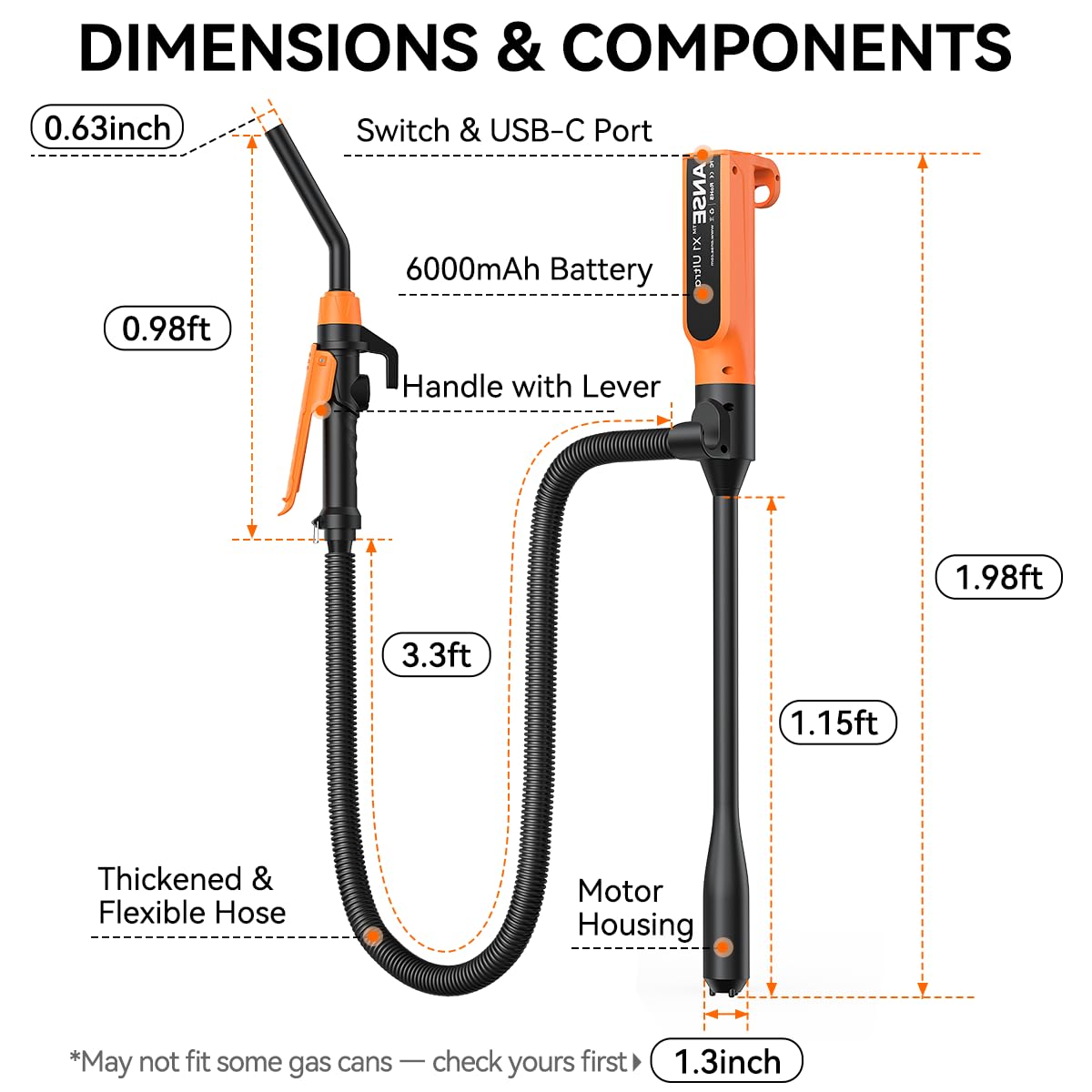 ANSE disassembled pump pieces demonstrating easy snap-together assembly benefit
