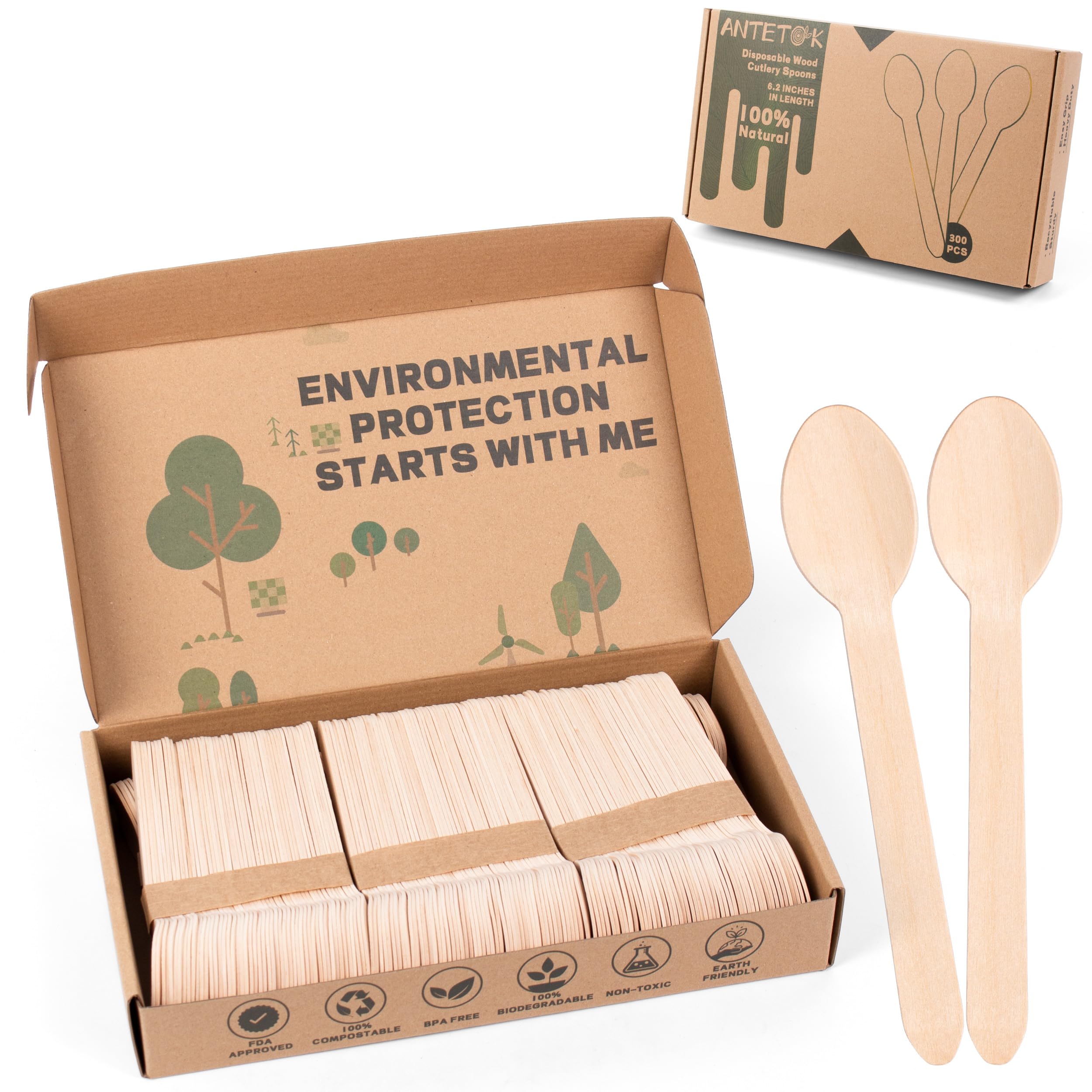 ANTETOK front packaging showing 300-pack and eco benefits