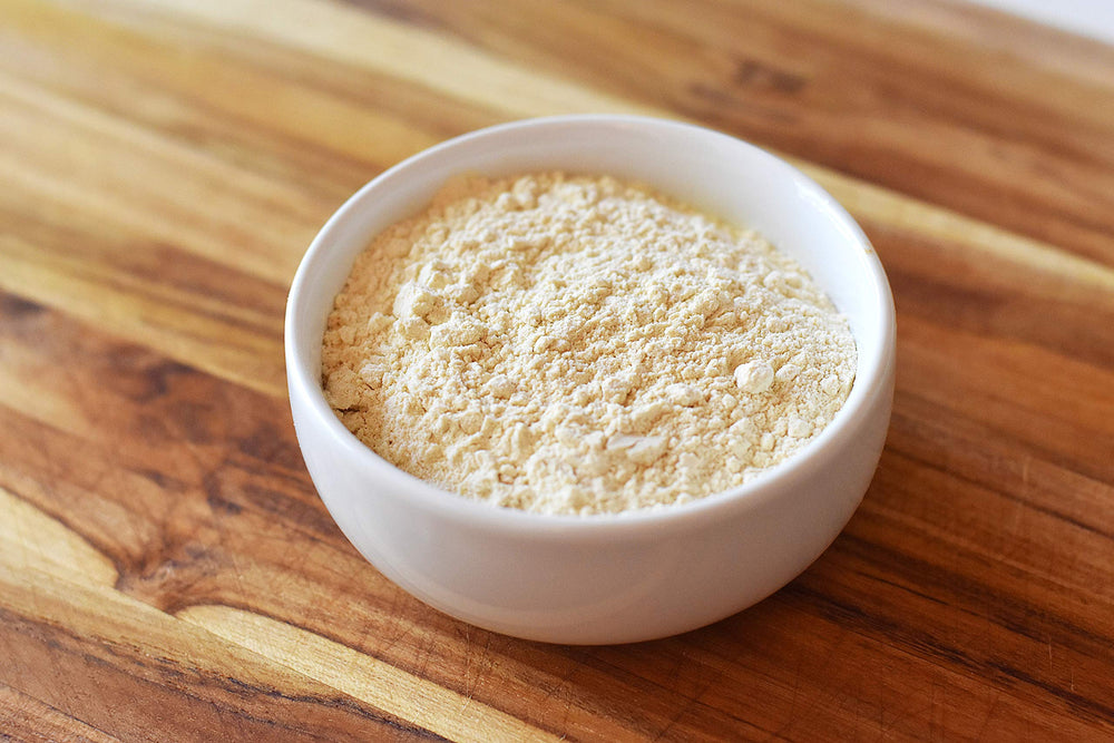 Anthony's measuring spoon and scale with powder showing precise portion control benefit