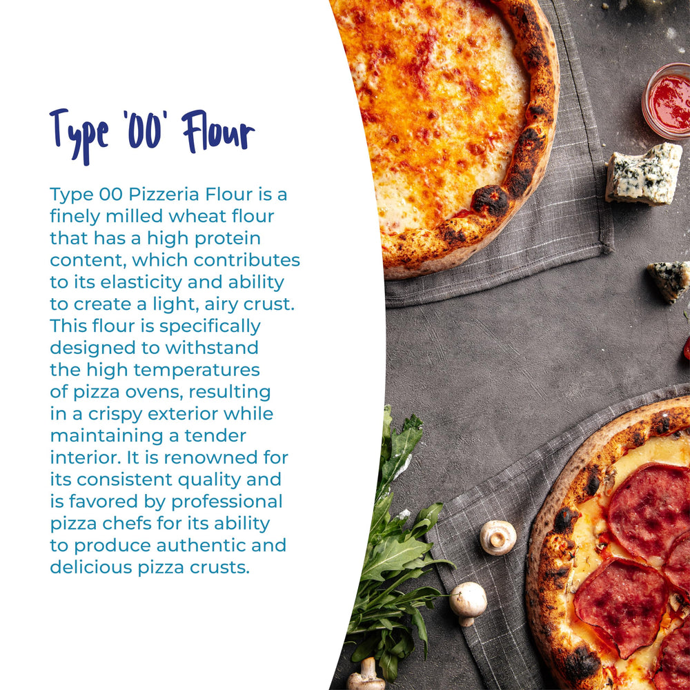 Antimo Caputo baked pizza top view showing leopard spotting and authentic Neapolitan result