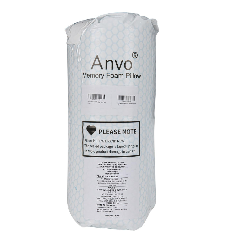 Anvo pillow next to ruler showing dimensions and true-to-size scale