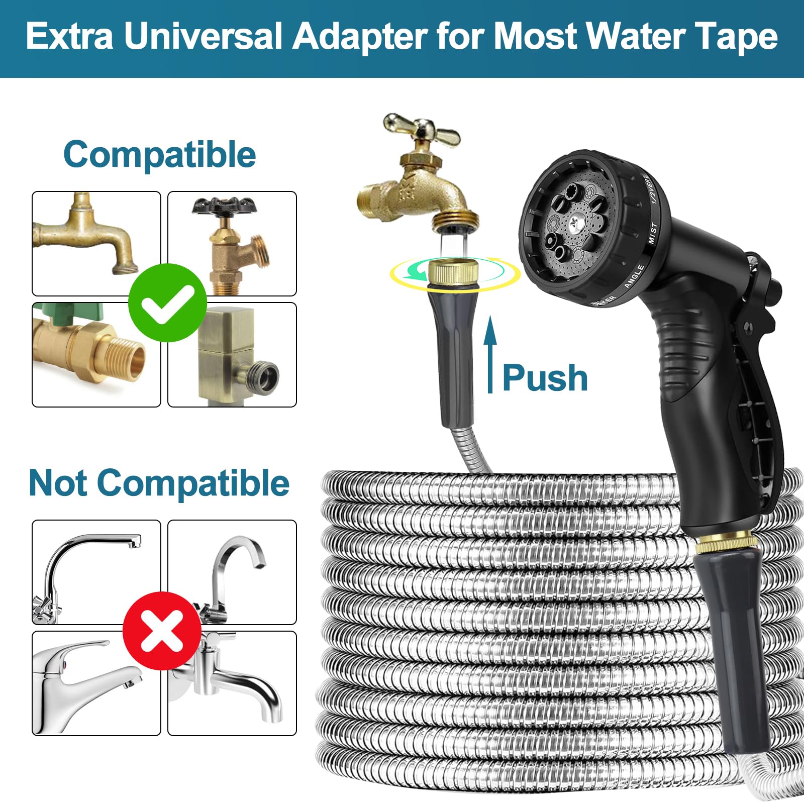 AnyEasy nozzle top showing 10 spray modes for versatile watering benefit
