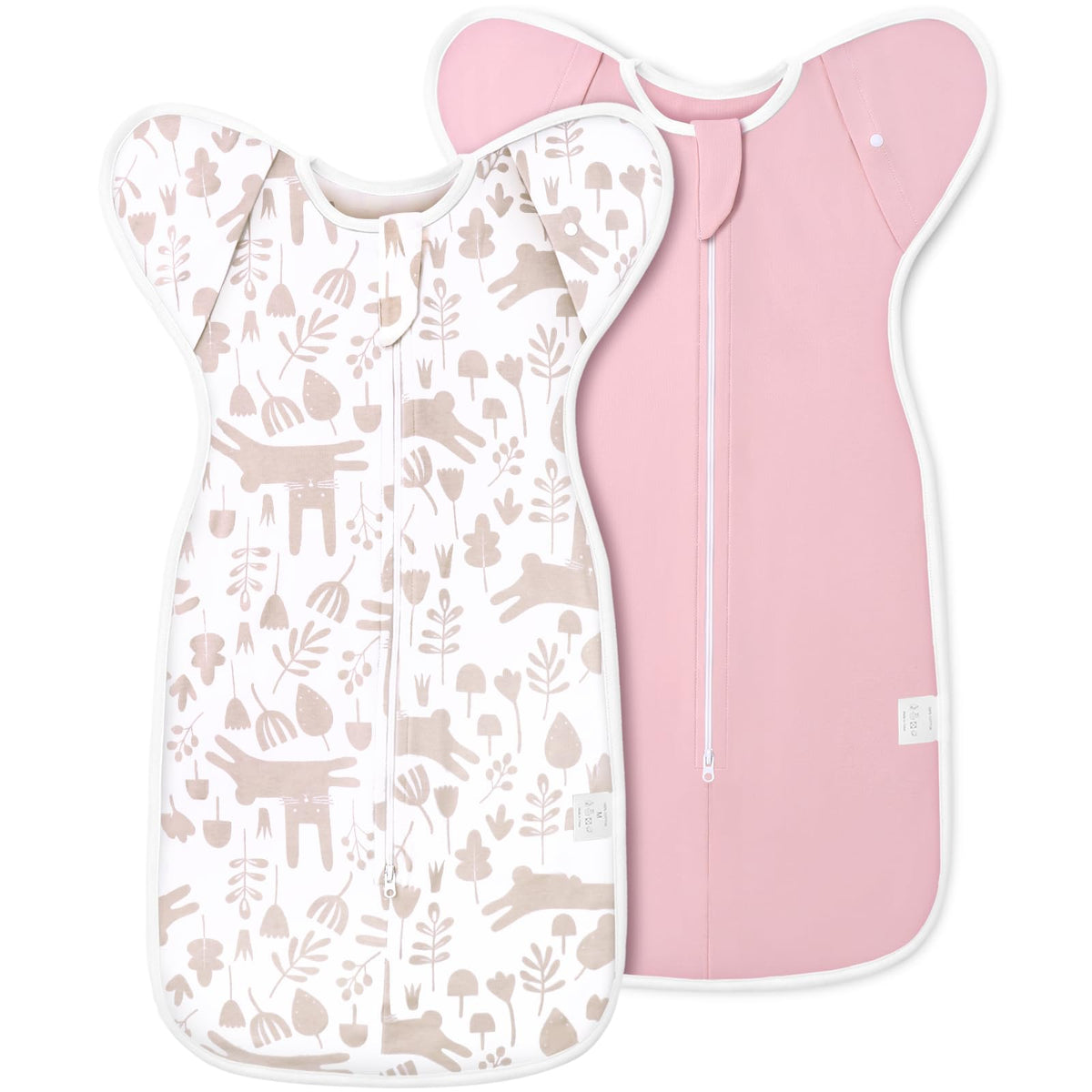 ANYEDDE front view of pink bunny twin pack showing pattern and style