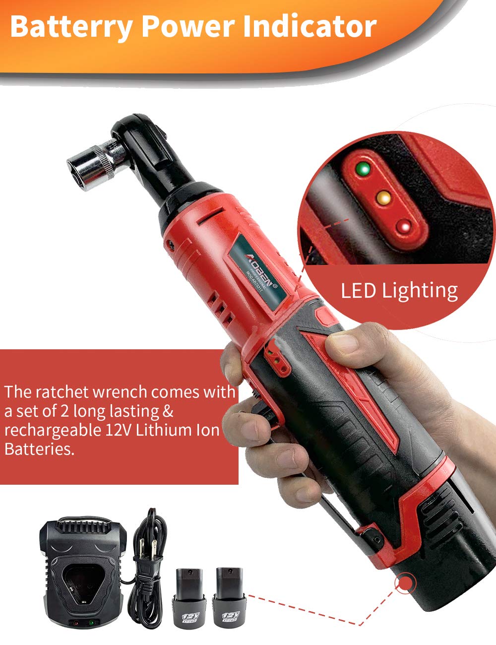 AOBEN socket and adapter accessory set organized for versatile fastening options