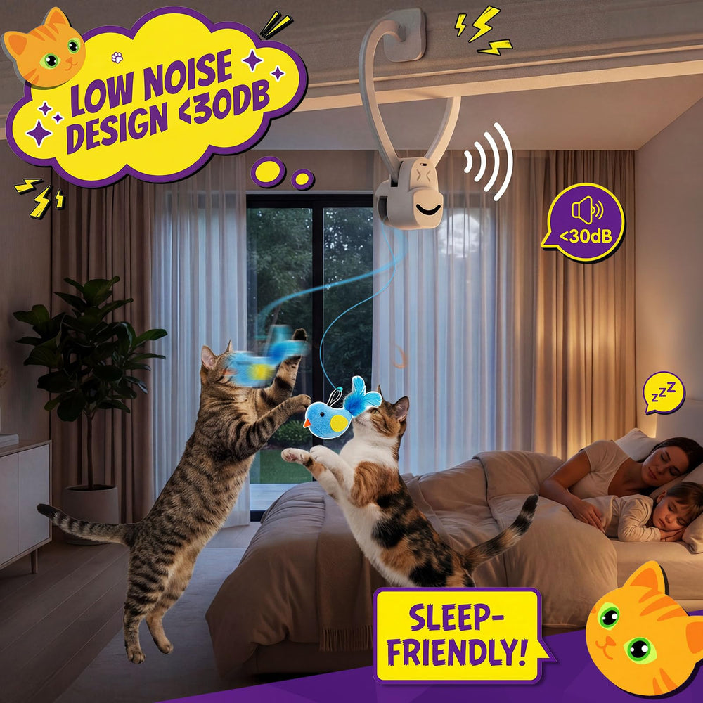 Aoioploa replaceable bird attachment snapped on to refresh cat interest