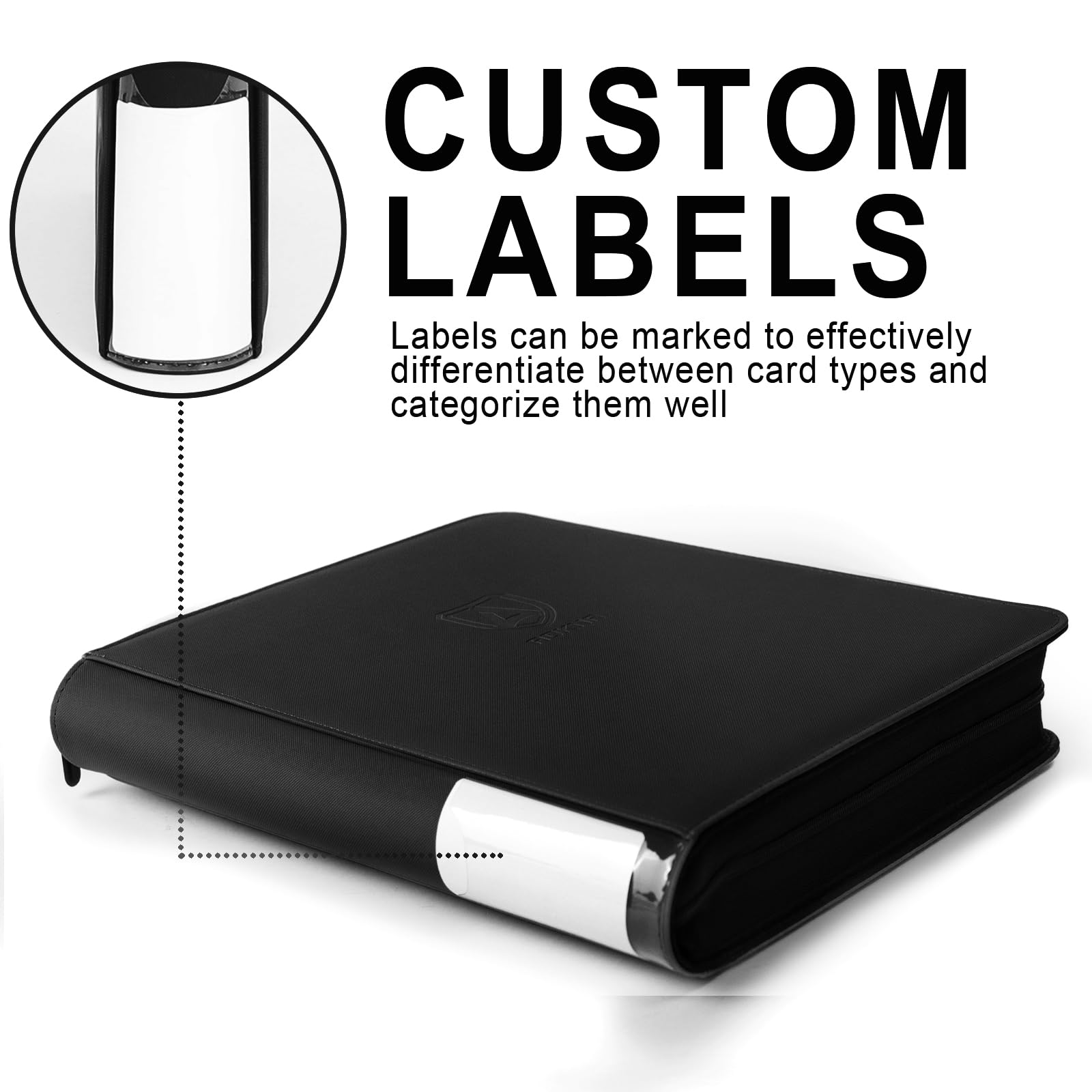 Aokna binder on a table with cards displayed for secure, elegant presentation